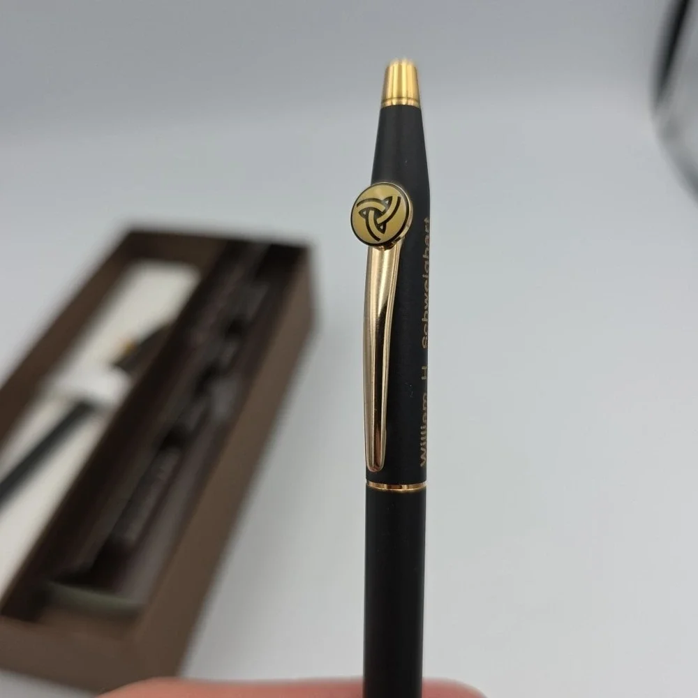 Cross Classic Century Ballpoint Pencil & Pen Satin Black Finish Great Condition